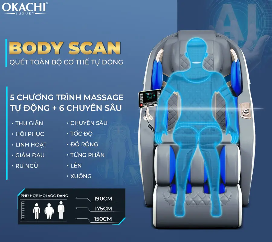 Ghế massage toàn thân OKACHI 4D JP-I50 (cao cấp)3