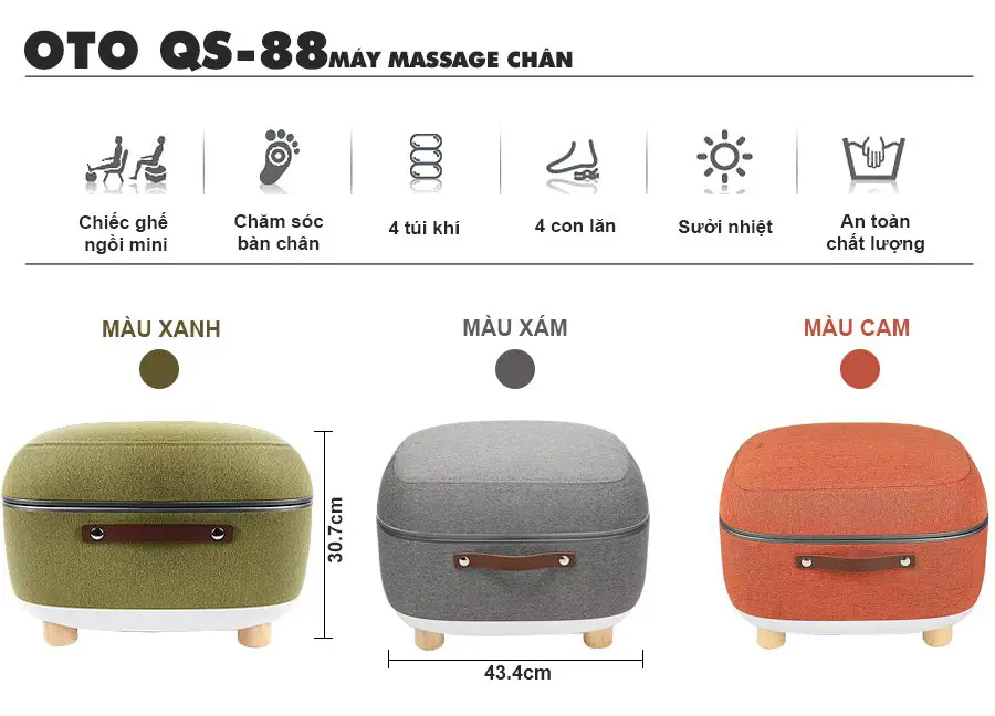 Máy massage chân QSeat OTO QS-88 (màu xám)1
