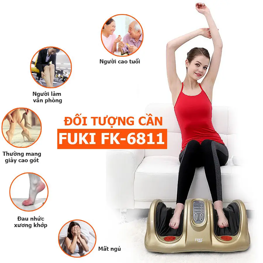 Máy massage chân hồng ngoại Fuki Nhật Bản FK-6811 (màu vàng)7