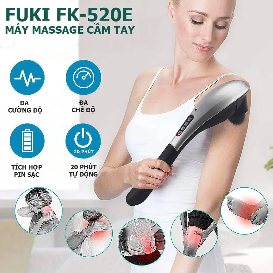Máy massage cầm tay Fuki Japan FK-520E (Pin sạc)4
