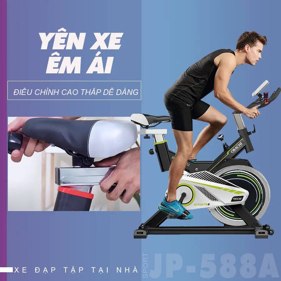 Xe đạp tập thể dục toàn thân OKACHI SPORT JP-588A màu đen3