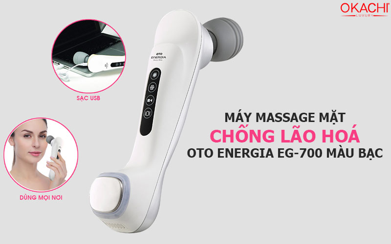 Máy massage mặt chống lão hoá oto Energia EG-700 màu bạc