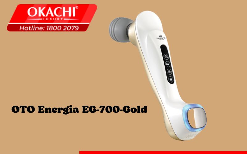 Máy massage mặt cầm tay đa năng màu vàng đồng OTO Energia EG-700 – Gold