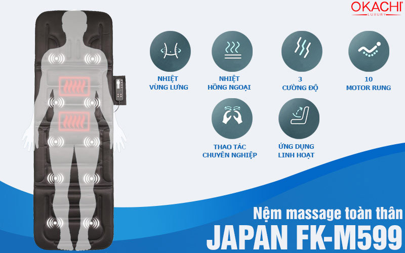 Nệm massage toàn thân Japan FK-M599