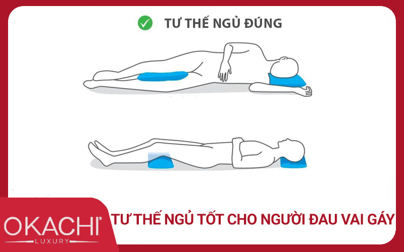Tư thế ngủ tốt cho người đau vai gáy