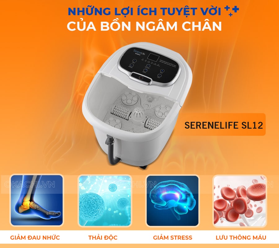 Bồn ngâm chân thông minh Serenelife SL12