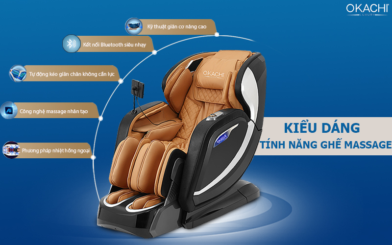 Kiểu dáng tính năng ghế massage