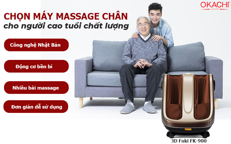 Chọn máy massage chân cho người cao tuổi chất lượng