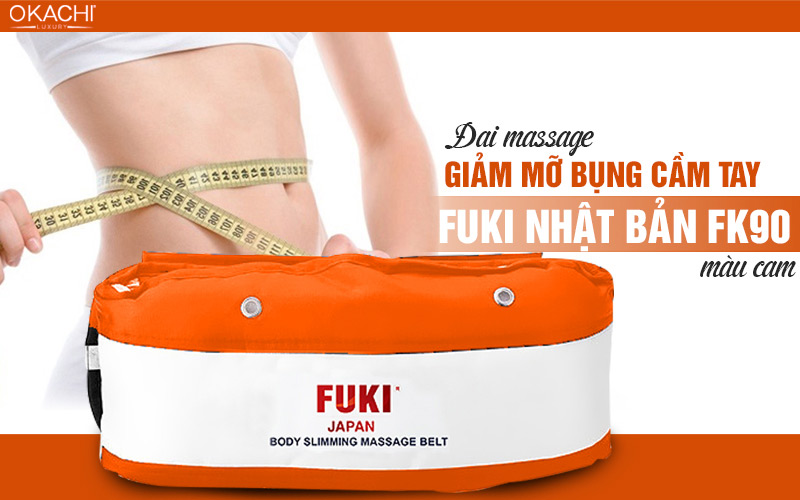 Đai massage giảm mỡ bụng cầm tay FUKI Nhật Bản FK90 màu cam