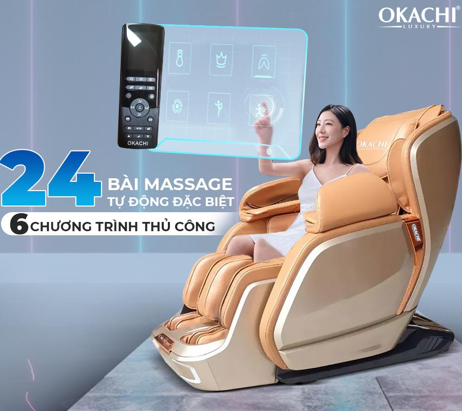 Ghế massage toàn thân OKACHI JP-i60 Plus ( Vàng Gold)