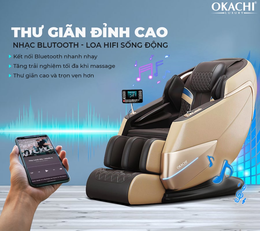Ghế massage toàn thân OKACHI 4D JP-I65 cao cấp