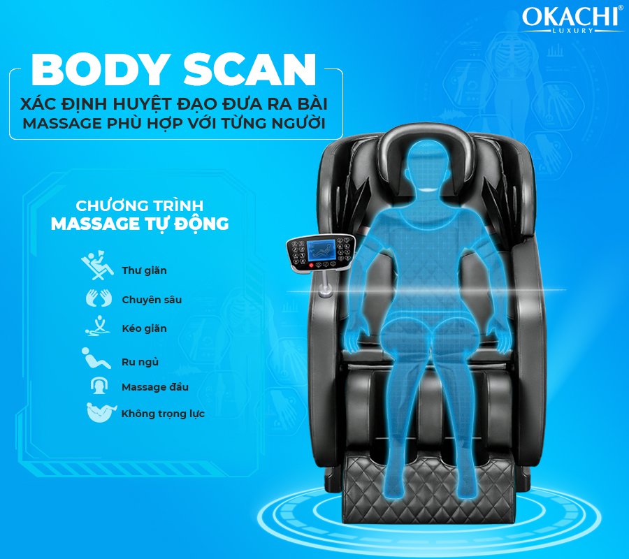 Ghế massage toàn thân OKACHI LUXURY Star JP-I9