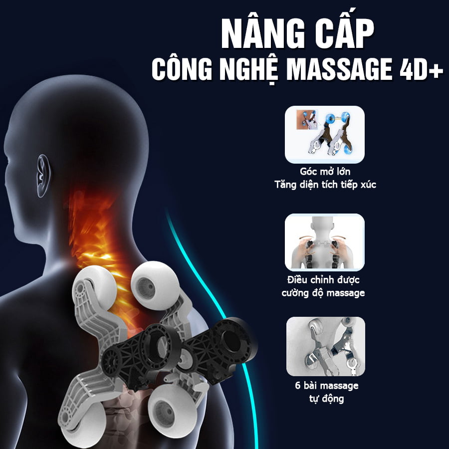 Ghế massage công nghệ 4d nhập khẩu