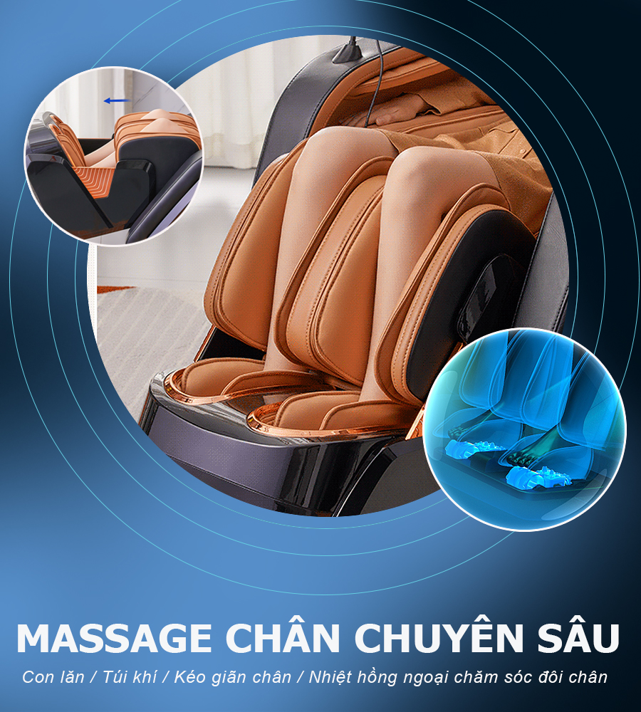 Chế độ massage chân chuyên sâu