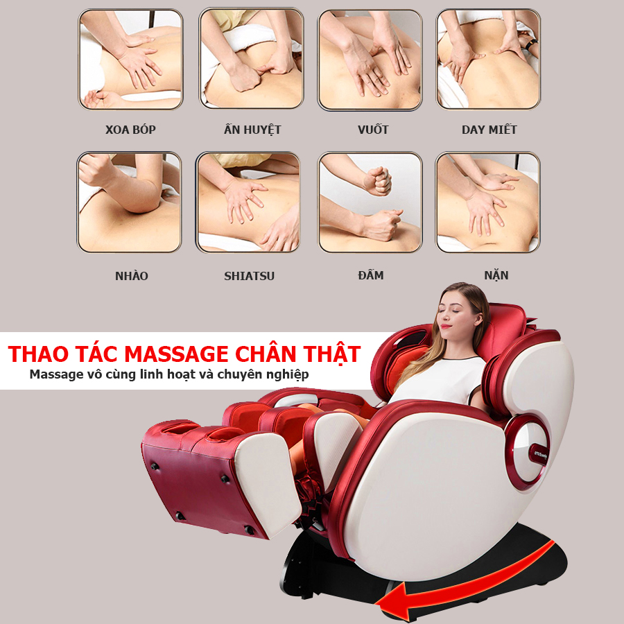 Thao tác massage chân thật