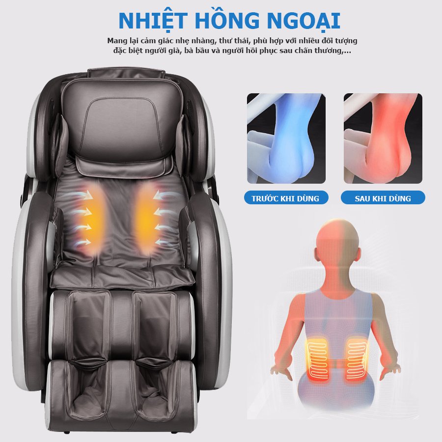 Ghế massage toàn thân OKACHI OTO Essentia ES-05A (màu xám)