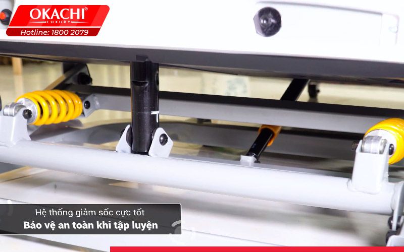 Hệ thống lò xo giảm sóc trên máy đi bộ