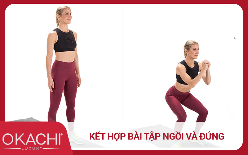 Kết hợp bài tập ngồi và đứng