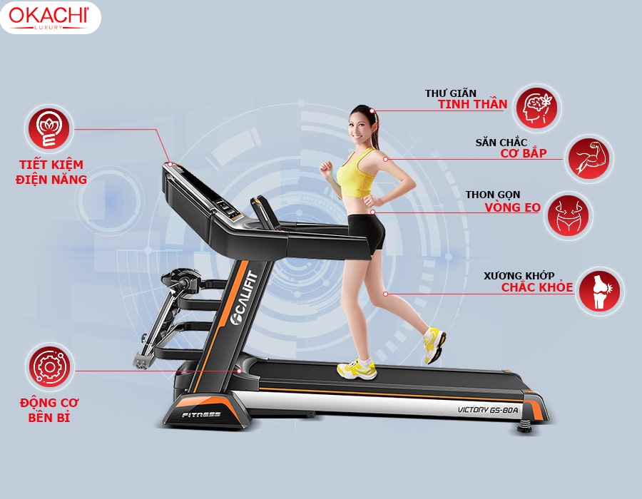 Máy chạy bộ điện đa năng CALIFIT VICTORY GS-80A