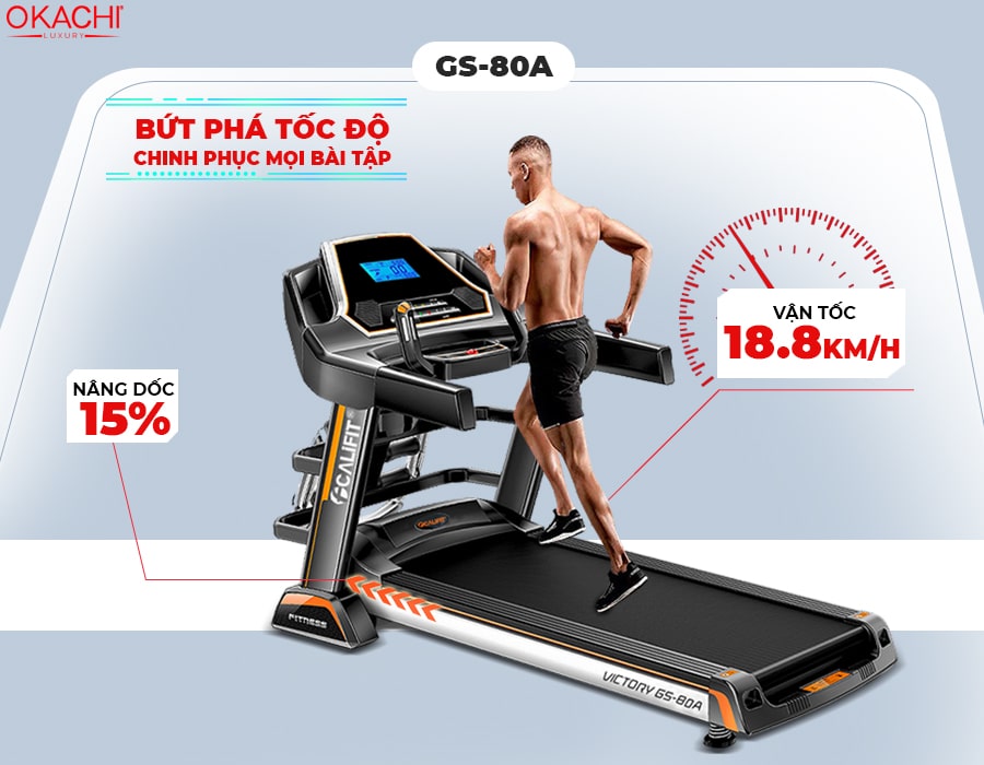 Máy chạy bộ điện đa năng CALIFIT VICTORY GS-80A