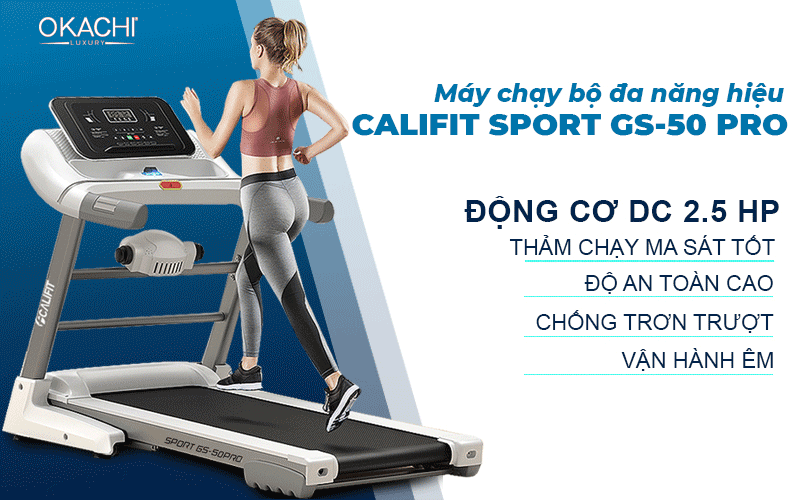 Máy chạy bộ đa năng thương hiệu CALIFIT SPORT GS-50 PRO