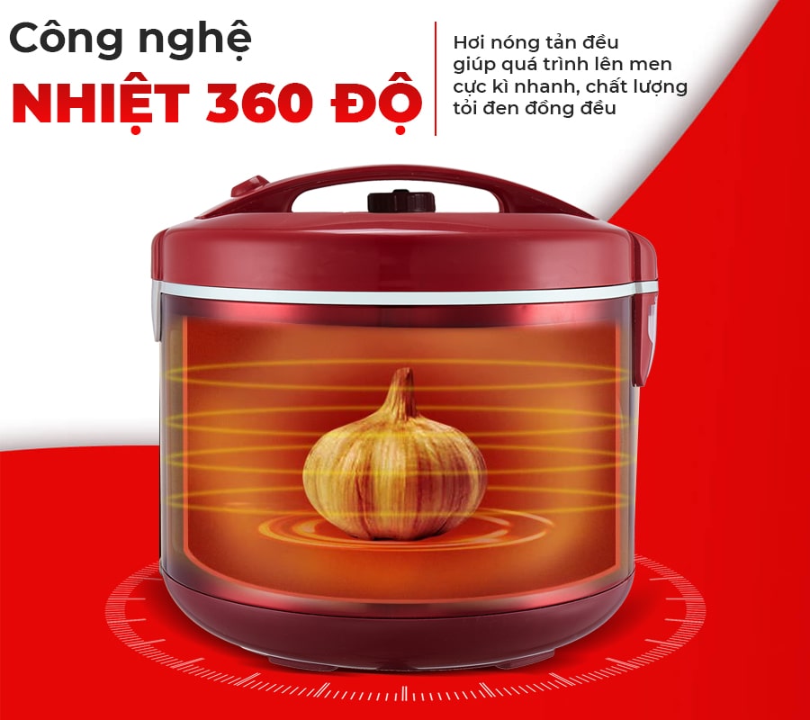 Máy làm tỏi đen FUKI FK-920 loại 8L (đỏ mận)