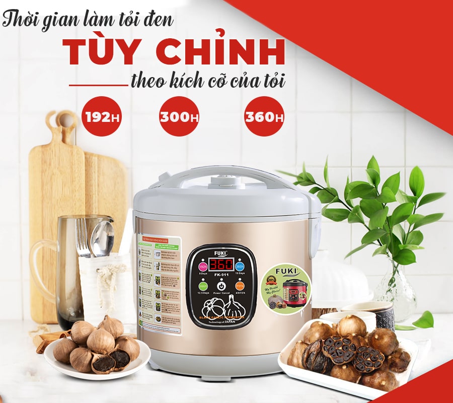 Máy làm tỏi đen Nhật Bản Fuki 6L FK-911 dòng tuỳ chỉnh (Vàng Gold)