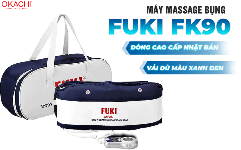 Máy massage bụng FUKI Nhật Bản FK90 Vải Dù dòng cao cấp màu xanh đen
