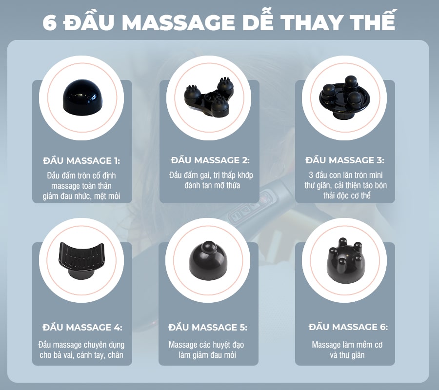 Máy massage cầm tay hồng ngoại OKACHI LUXURY JP-M610 (Trắng)