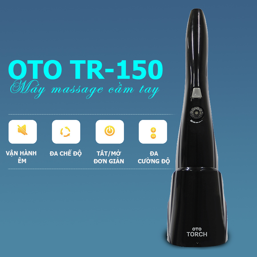 Máy massage cầm tay OTO TR-150 (Pin sạc) - Màu đen