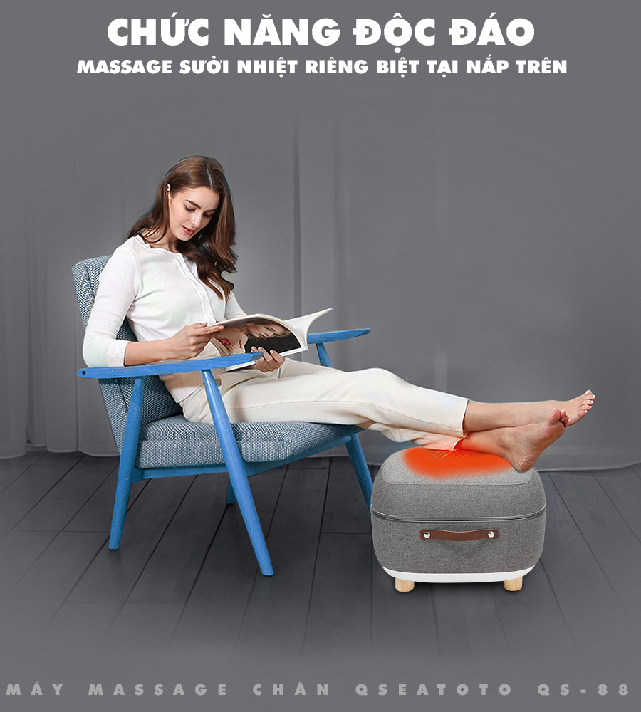 Máy massage chân QSeat OTO QS-88 (màu xám)