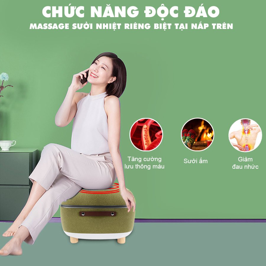 Massage sưởi nhiệt riêng biệt tại nắp trên