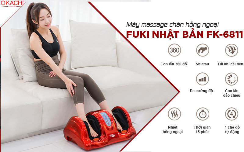 Máy massage chân hồng ngoại Fuki Nhật Bản FK-6811