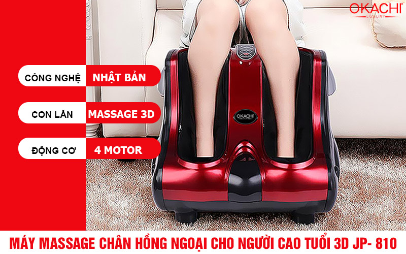 Máy massage chân hồng ngoại cho người cao tuổi 3D JP- 810