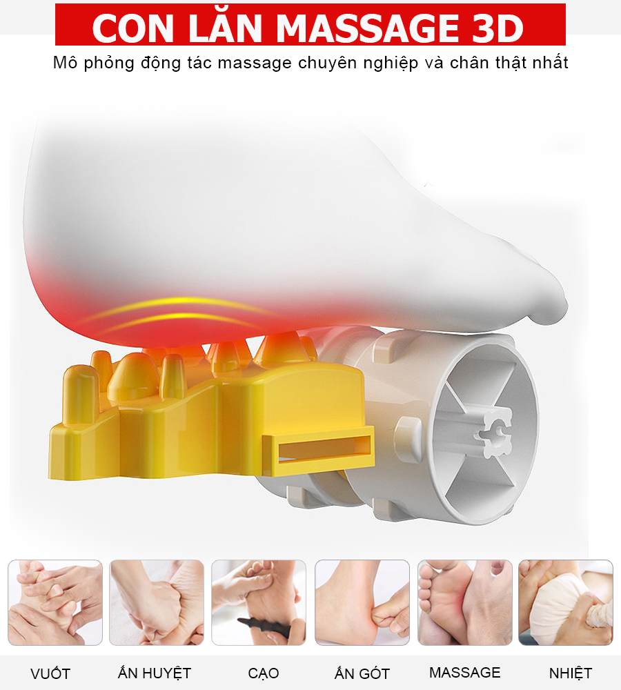 Máy massage chân hồng ngoại Fuki FK-6891 (Đỏ mận)