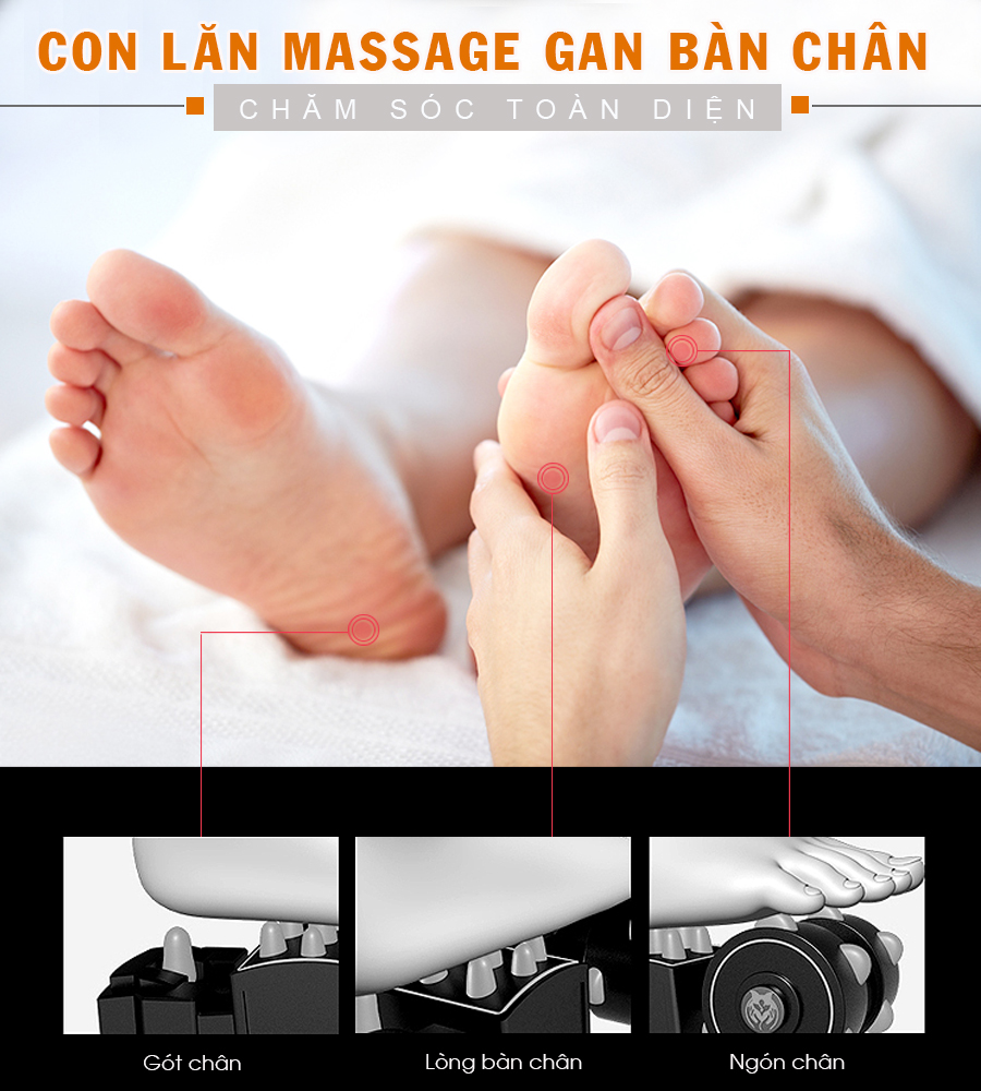 Con lăn massage sâu lòng bàn chân kiểu Nhật