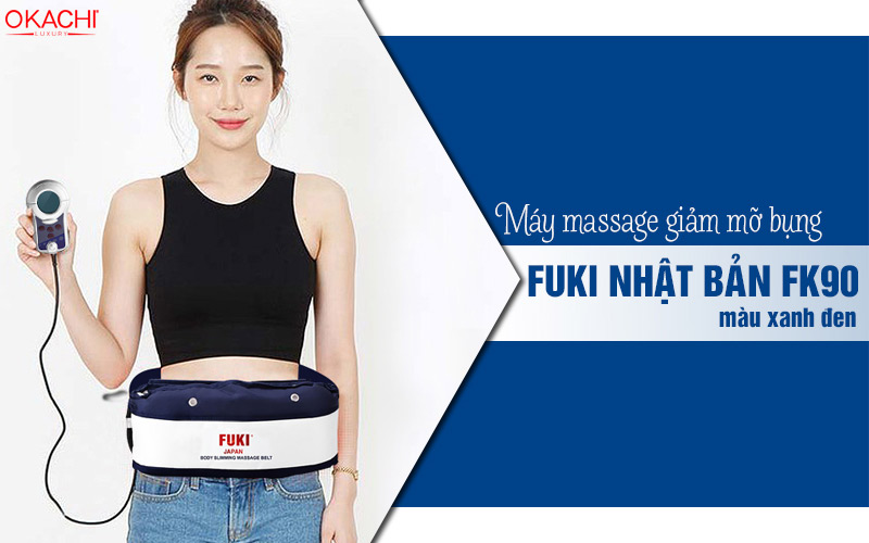 Máy massage xung điện giảm mỡ bụng FUKI Nhật Bản FK90 màu xanh đen