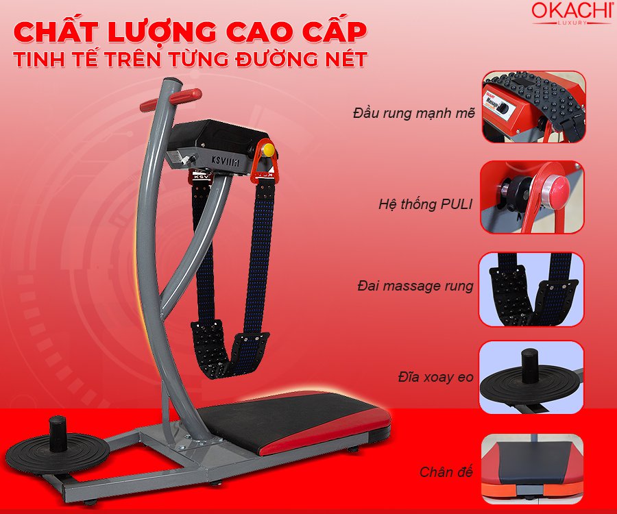 Máy rung bụng đứng Califit Pro 2021 xoay eo