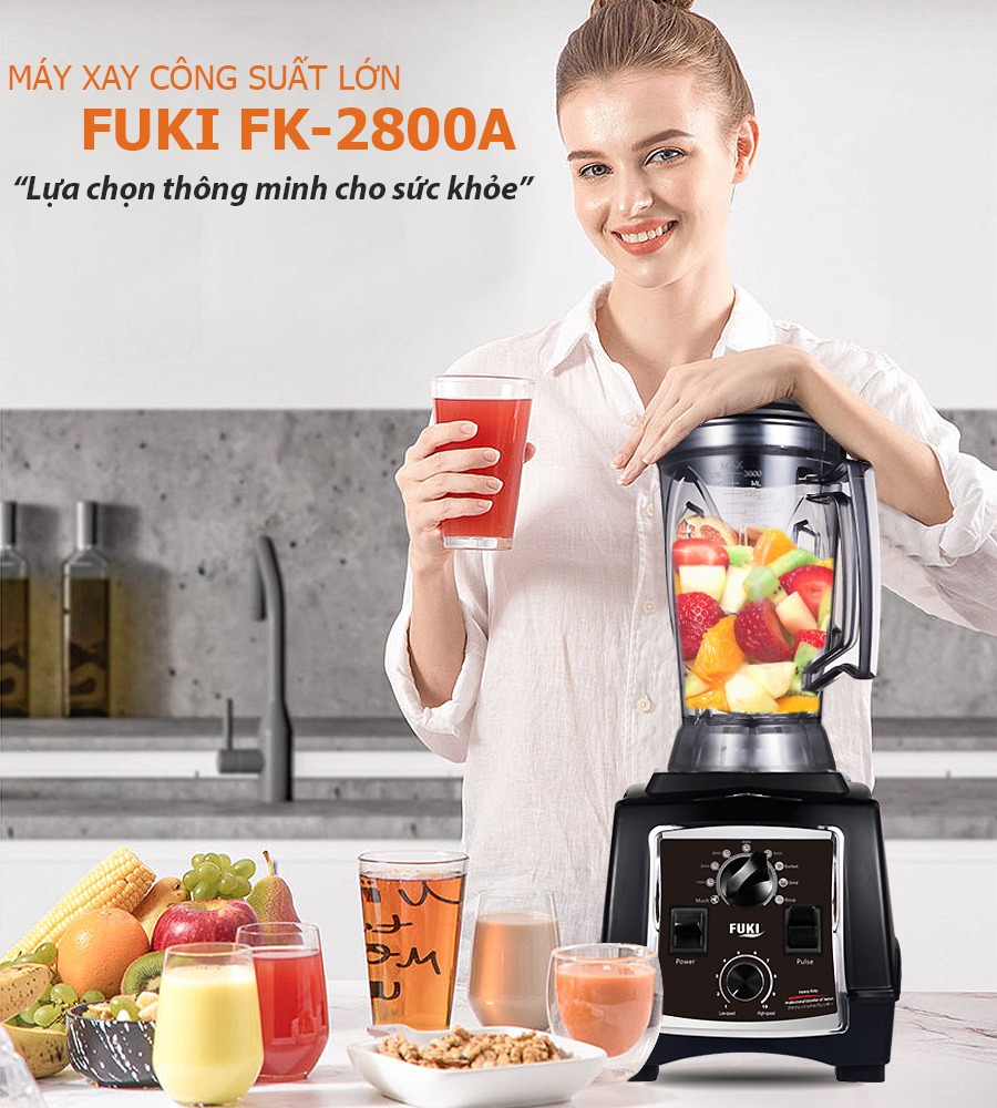 Máy xay sinh tố công nghiệp Fuki 2800W - Hẹn giờ (FK-2800A)