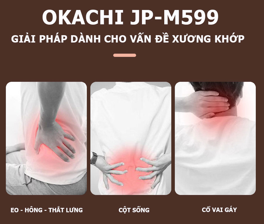 Nệm massage toàn thân OKACHI JP-M599 (thế hệ mới)