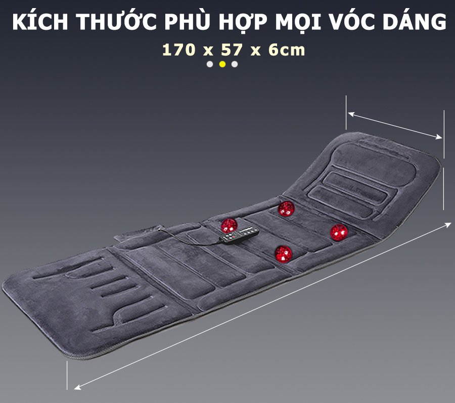 kích thước nệm massage