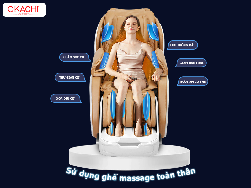 Sử dụng ghế massage toàn thân