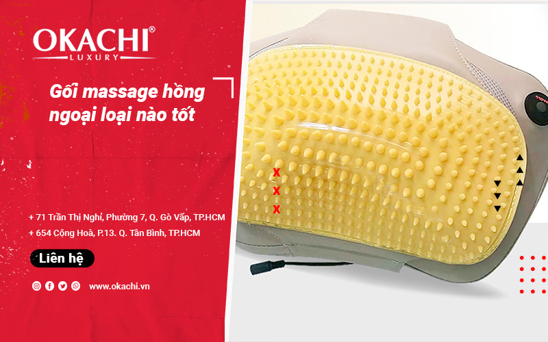 Gối massage hồng ngoại loại nào tốt CHÍNH HÃNG nên mua