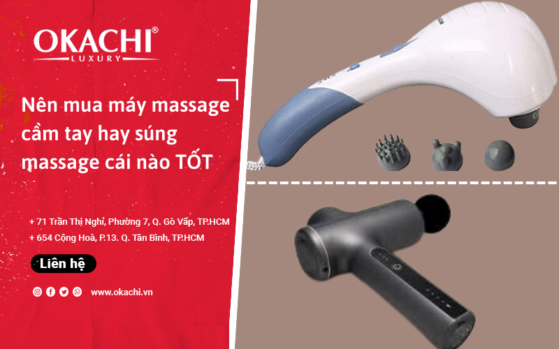 Nên mua máy massage cầm tay hay súng massage TỐT hơn
