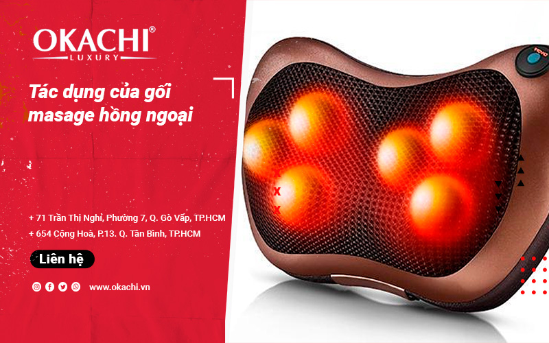 Tác dụng của gối massage hồng ngoại và TÁC HẠI khi lạm dụng