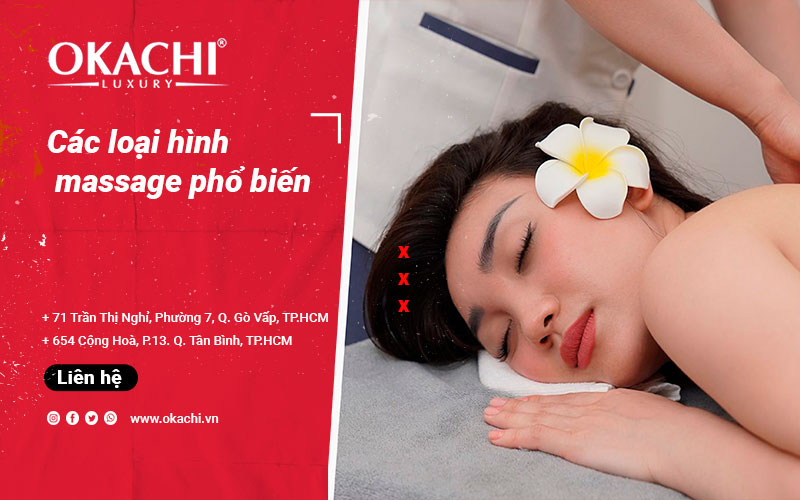 Tổng hợp top các loại hình massage THÔNG DỤNG nhất