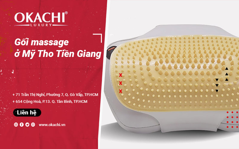 Gối massage ở Mỹ Tho Tiền Giang CAO CẤP tiện lợi đa năng
