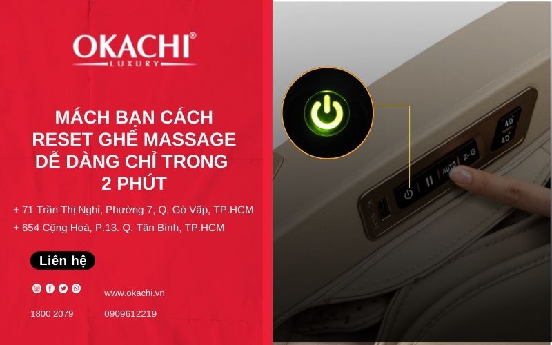 Nắm ngay cách reset ghế massage tại nhà nhanh gọn