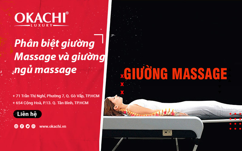 So sánh phân biệt giường massage và giường ngủ massage