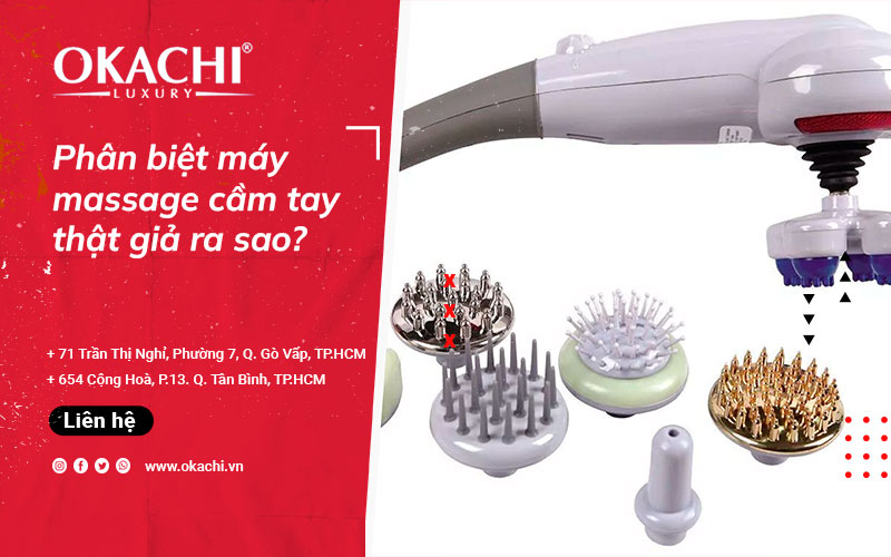 Phân biệt máy massage cầm tay thật giả HƯỚNG DẪN chi tiết